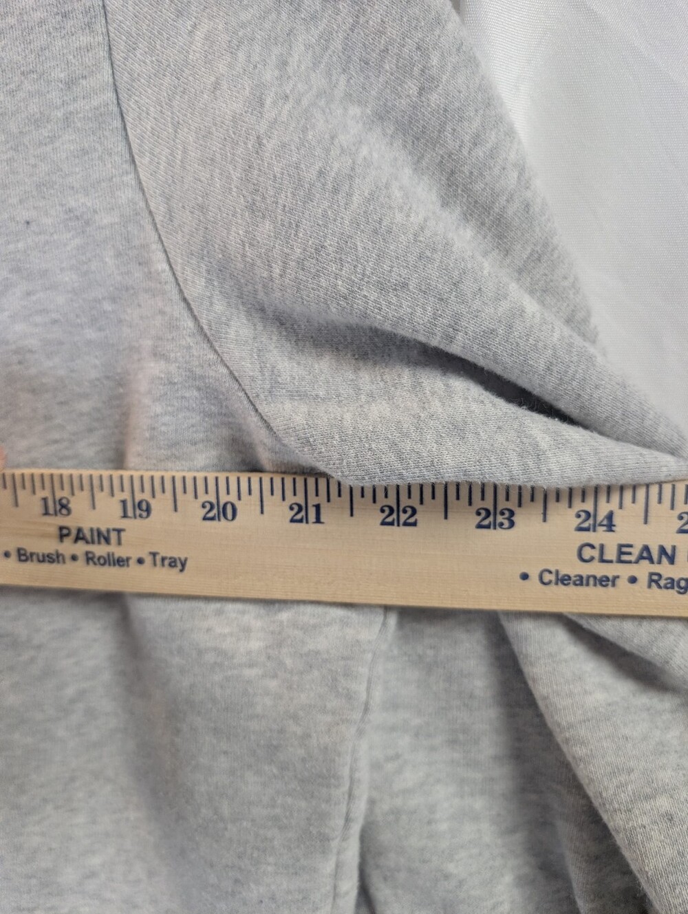 Express Gray Ruffle-Sleeve Sweatshirt Top - Picture 6 of 8